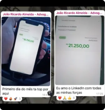 Print de conversa com cliente relatando resultado